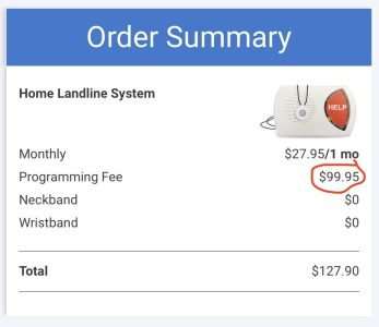 Medical Alert Hidden Programming Fee