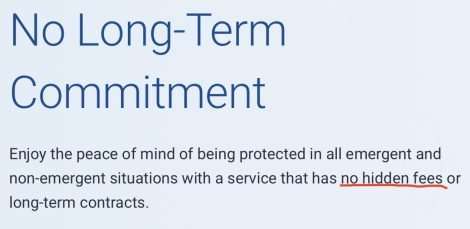 Medical Alert No Hidden Fees Commitment