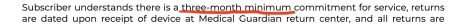 Medical Guardian T&C 3 Month Minimum