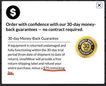 UnaliWear 30 Day Money Back Guarantee T&C